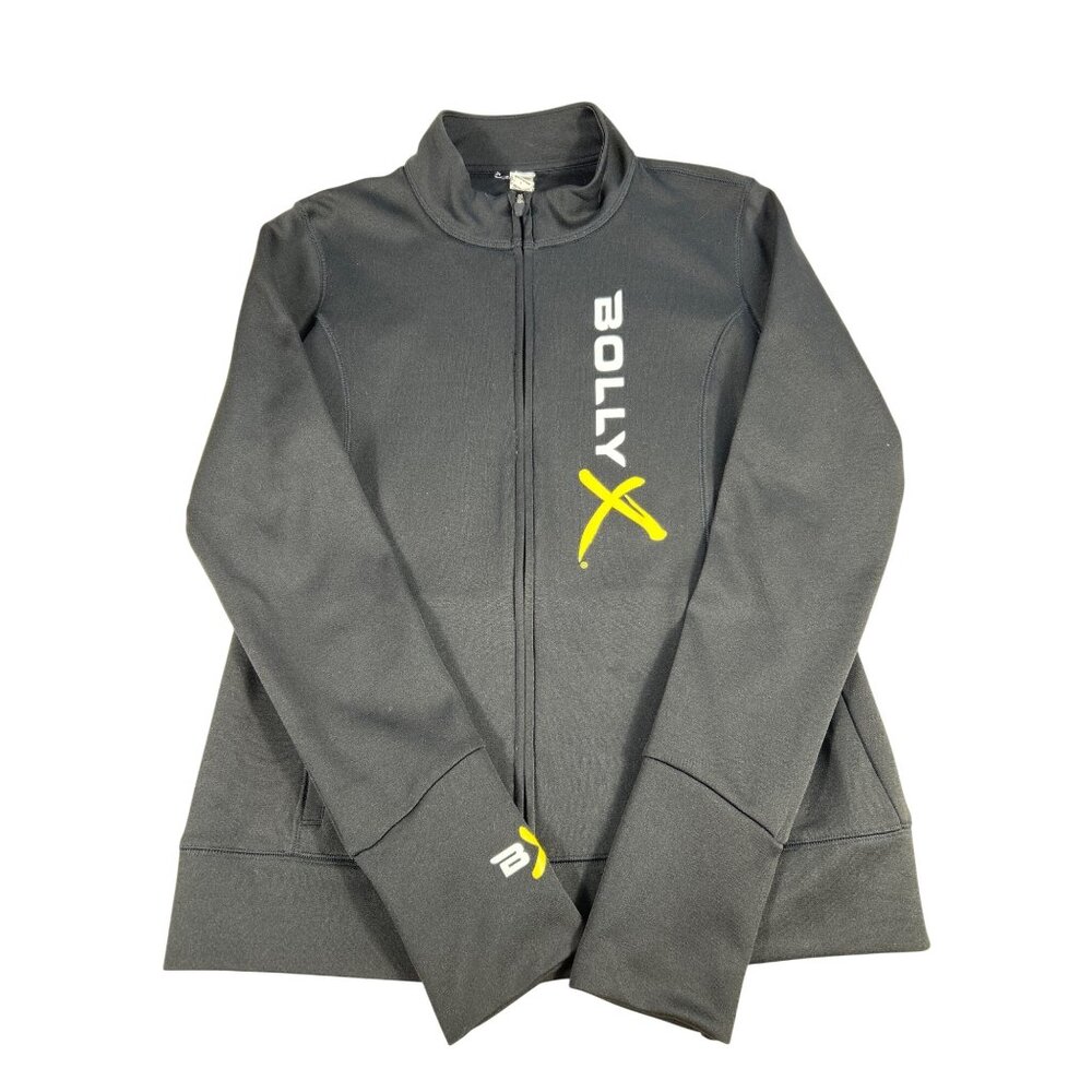 BollyX Instructor Black Full-Zip Jacket Large Bollywood Workout Dance Training